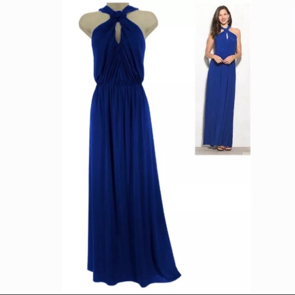 dressbarn/ db RSVP Dresses & Skirts - Size 12▪️NWT ROYAL BLUE KEYHOLE GOWN Long Dress